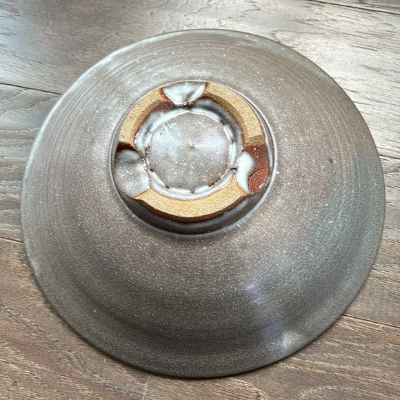 Ceramic Round Footed Bowl Multi-use decor,planter,serving,pewter gray/brown/rust - Picture 6 of 10
